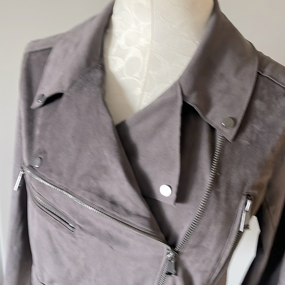 Hutch Faux Suede Leather Moto jacket - Picture 7 of 8